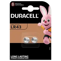Patarei DURACELL LR43, 2 tk (kogus 2 tükki)
