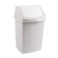 Prügikast 50L, liikuva kaanega, hall