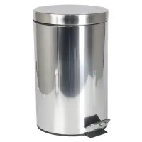 Prügikast pedaaliga SAIMA, 12l, hõbe