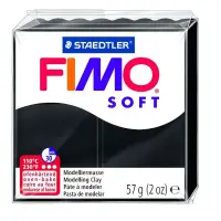 Voolimismass FIMO SOFT 57g, must (kogus 2 tükki)