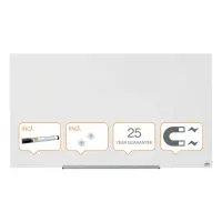 Klaastahvel magnetpinnaga NOBO DIAMOND 57', laiekraan, 126x71cm, valge