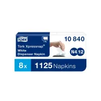 Salvrätikud TORK XPRESSNAP N4, 1-kih, 21.6 x 33 cm, 225 tk, valge,  5tk 10840