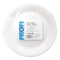 Papptaldrik PROFI 18cm, valge, 100tk/pk