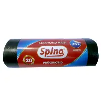 Prügikotid SPINO 35L, 20tk, 10mic HDPE, 55x68cm, must (kogus 2 tükki)