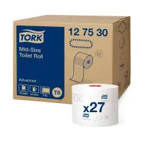 Tualettpaber  Advanced Compact  T6, 2-kih, 10cm x100m, valge 127530 (kogus 27 tükki)