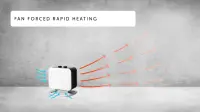 Mill | Heater | CUS1800MECWA | Fan heater | 1800 W | Number of power levels 2 | Suitable for rooms up to 10-30 m² | White – pilt 3