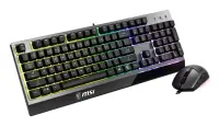 MSI VIGOR GK30 klaviatuur Hiir kaasa arvatud Mängimine USB QWERTY Ameerika inglise keel Must