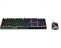 MSI VIGOR GK30 klaviatuur Hiir kaasa arvatud Mängimine USB QWERTY Ameerika inglise keel Must
