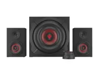 GENESIS Helium 610BT Computer Speakers, Wired, Bluetooth, Black | Genesis | Helium 610BT | Bluetooth | Red/Black