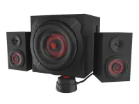 GENESIS Helium 610BT Computer Speakers, Wired, Bluetooth, Black | Genesis | Helium 610BT | Bluetooth | Red/Black