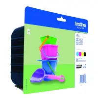 Brother LC-221 tindikassett 4 tk Originaal Standard Yield Must, Tsüaan, Magenta, Kollane