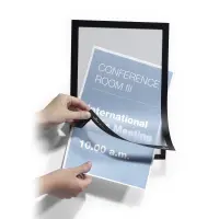 Iseliimuv infohoidja magnetkinnitusega DURABLE DURAFRAME A4, must, 2 tk