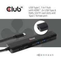 CLUB3D CSV-1592 sülearvuti dokk ja pordireplikaator Dokkimine USB 3.2 Gen 1 (3.1 Gen 1) Type-C Must