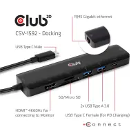 CLUB3D CSV-1592 sülearvuti dokk ja pordireplikaator Dokkimine USB 3.2 Gen 1 (3.1 Gen 1) Type-C Must – pilt 4