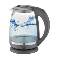 Adler | Kettle | AD 1286 | Standard | 2200 W | 2 L | Plastic/Glass | 360° rotational base | Grey – pilt 6
