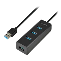AXAGON HUE-S2BL 4x USB3.0 Charging Hub 1.2m Cable, MicroUSB Charging