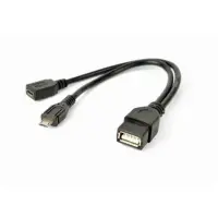 Cablexpert USB OTG AF + Micro BF to Micro BM cable, 0.15 m | Cablexpert