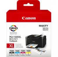 Canon PGI-1500XL C/M/Y/BK Originaal Must, Tsüaan, Magenta, Kollane