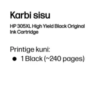 HP 305XL High Yield Black Original Ink Cartridge – pilt 7