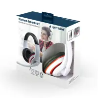 Gembird | Stereo Headset | MHS 03 WTRDBK | 3.5 mm | White and Black Color with Red Ring | Headset – pilt 3
