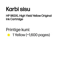 HP 963XL High Yield Yellow Original Ink Cartridge – pilt 5