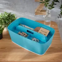 Kirjatarvete aluse sisu hoiukastile Leitz MyBox S-suurus kastidele, sinine – pilt 4