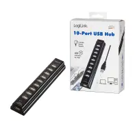 Logilink | USB 2.0 Hub-10 port whit power adapter – pilt 6