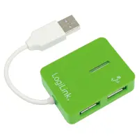 Logilink | USB 2.0 Hub 4-Port, Smile, Green – pilt 2