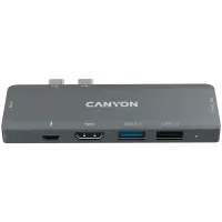 CANYON hub DS-5 7in1 Thunderbolt 3 Space Grey