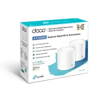 TP-LINK | AX3000 Whole Home Mesh Wi-Fi 6 System | Deco X60 (2-pack) | 802.11ax | 2402+574 Mbit/s | 10/100/1000 Mbit/s | Ethernet LAN (RJ-45) ports 2 | Mesh Support Yes | MU-MiMO Yes | Antenna type 4xInternal per Deco uni