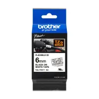Brother | TZe-FX211 Flexible ID Laminated Tape | Black on White | TZe | 8 m | 0.6 cm – pilt 4