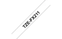Brother | TZe-FX211 Flexible ID Laminated Tape | Black on White | TZe | 8 m | 0.6 cm – pilt 6