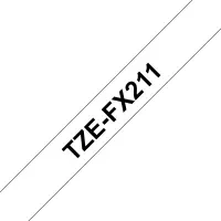 Brother | TZe-FX211 Flexible ID Laminated Tape | Black on White | TZe | 8 m | 0.6 cm – pilt 8
