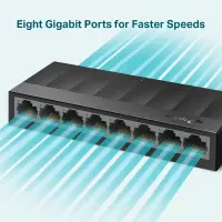 TP-LINK | Desktop Switch | LS1008G | Unmanaged | Desktop | Power supply type External – pilt 9