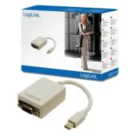 Logilink Mini DisplayPort to VGA Adapter: HD DSUB 15-pin FM, Mini DisplayPort M