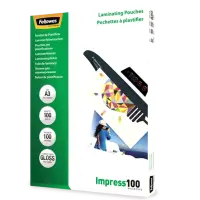 Fellowes | Laminating Pouch | A3 | Glossy | Thickness: 100 micron, Qty Per Pack: 100 pcs; Ideal for notices, craft materials, signage and frequently handled documents; Compatible with all laminator brands – pilt 5