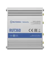 Industrial Cellular Router | RUT360 LTE CAT6 | 1 x LAN ports, 10/100 Mbps, compliance with IEEE 802.3, IEEE 802.3u standards, supports auto MDI/MDIX crossover Mbit/s | Ethernet LAN (RJ-45) ports 2 x RJ45 ports, 10/100 Mbps | Mesh Support No | MU-MiMO Yes | 3G/4G data sharing | Antenna type 2 x SMA for LTE, 2 x RP-SMA for WiFi
