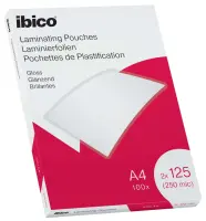 Lamineerimistaskud Ibico A4 125M.Gloss/100taskut