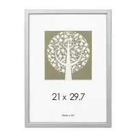 Pildiraam, plastik, A4, 21 x 29,7 cm, hõbedane