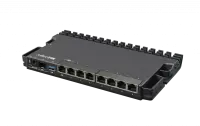 MikroTik Wired Ethernet Router RB5009UG+S+IN, Quad core 1.4 GHz CPU, 1xSFP+, 7xGigabit LAN, 1x2.5G LAN, 1xUSB, Can be powered in 3 different ways, CPU temperature monitor, Mounts FOUR of these Routers in a Single 1U Rackmount Space, RouterOS L5 | Wired Ethernet Router | RB5009UG+S+IN | No Wi-Fi | 10/100/1000 Mbit/s | Ethernet LAN (RJ-45) ports 7 | 