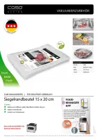 Caso | Sealed edge bags | 01283 | 100 bags | Dimensions (W x L) 15 x 20  cm