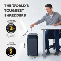 Fellowes LX Series Powershred LX220 paberihunt 65 dB Must – pilt 5