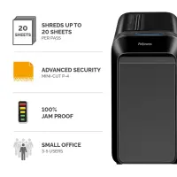 Fellowes LX Series Powershred LX220 paberihunt 65 dB Must – pilt 7