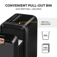 Fellowes LX Series Powershred LX220 paberihunt 65 dB Must – pilt 9