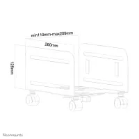 Neomounts CPU-M100BLACK CPU-hoidja Ratastel protsessori alus Must – pilt 8