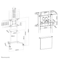 Neomounts NS-M1250BLACK käru & statiiv multimeediaseadmele Must – pilt 15