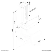 Neomounts CPU-D200BLACK CPU-hoidja Lauale paigaldatav protsessori alus Must