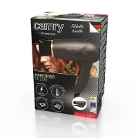 Camry | Hair Dryer | CR 2261 | 1400 W | Number of temperature settings 2 | Metallic Grey/Gold – pilt 3
