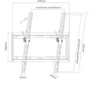 Sunne | Wall mount | 32-55-ET | Tilt | 32-55 " | Maximum weight (capacity) 35 kg | Black