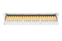 Digitus | Patch Panel | DN-91624S | 48.2 x 4.4 x 10.9 cm | Category: CAT 6; Ports: 24 x RJ45; Retention strength: 7.7 kg; Insertion force: 30N max | White